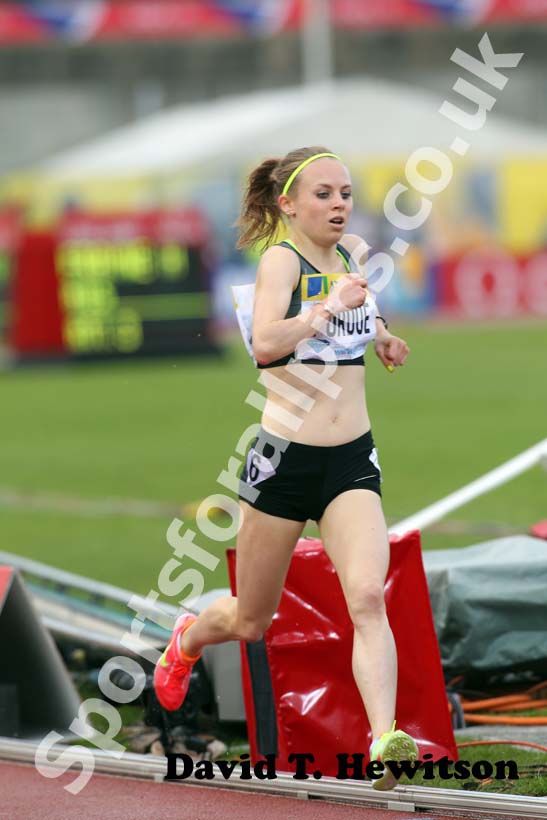 Charlotte Purdue in the 5000 metres, 2012 Samsung Diamond League, Crystal Palace, London.